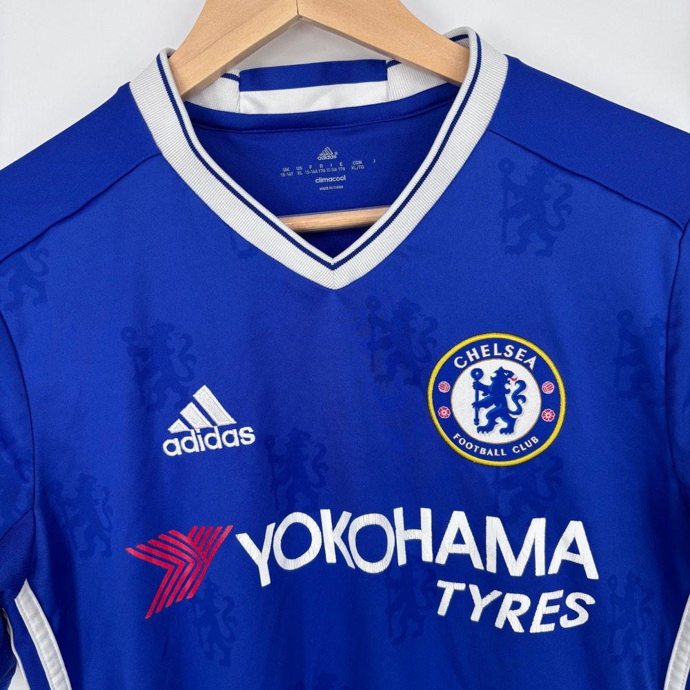 Adidas Chelsea FC Soccer Jersey Youth Boys XL Blue Yokohama Tyres Climacool Kit